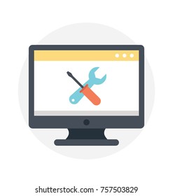 
An online page, web page with tools symbolising web tools