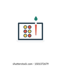 online palette glyph flat vector icon