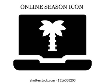 online Palm tree icon. Editable online Palm tree icon for web or mobile.