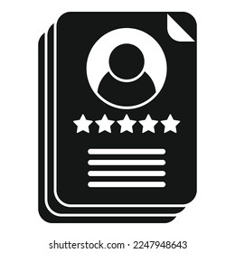 Online paper review icon simple vector. Trust rate. Feedback quality