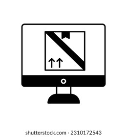 Online parcel  Glyph Vector Icon that can easily edit or modify

