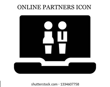 online Partners icon. Editable online Partners icon for web or mobile.