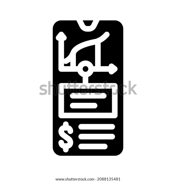 online passive\
income glyph icon vector. online passive income sign. isolated\
contour symbol black\
illustration