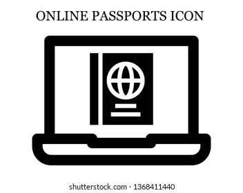 online Passports icon. Editable online Passports icon for web or mobile.
