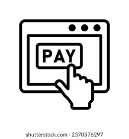 Icono de pago en línea, Vector Graphics
