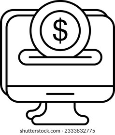 A online pay line icon design