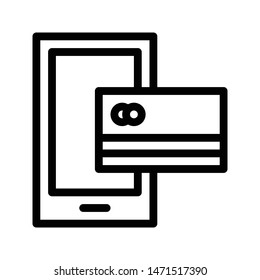online pay thin line vector icon