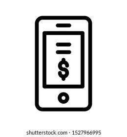 online pay thin line vector icon