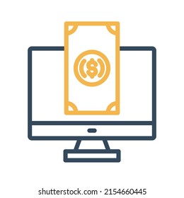 Online Pay Vector icon which is suitable for commercial work and easily modify or edit it

