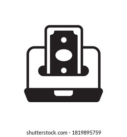 Icono de estilo vectorial de pago en línea. archivo EPS 10