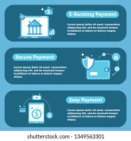 Online payment banner set