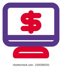 Online payment to be done during the pandemic situation of coronavirus icon
