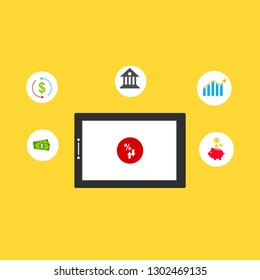 online payment online concept. Internet payments, protection money transfer, online bank vector illustration