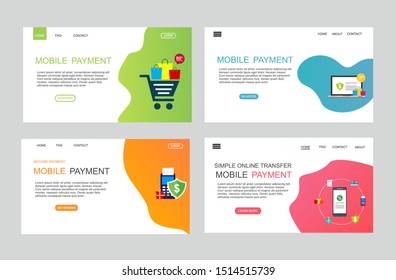 online payment online concept. Landing page template. Easy to edit and customize. Vector illustration