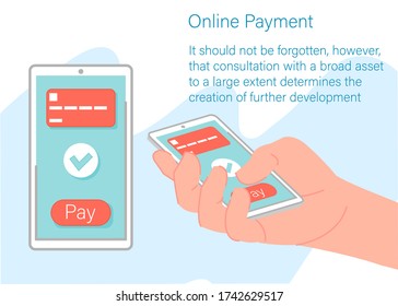 online payment design background vector illustration cartoon flat design 