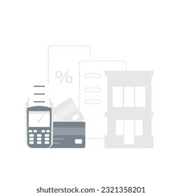 Online payment and digital bill concept. electronic bill payment, Security transaction. vector illustrations.