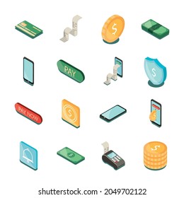 conjunto de iconos de pago en línea y ecommerce