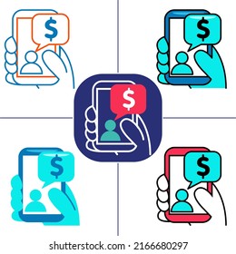 online payment in flat design style