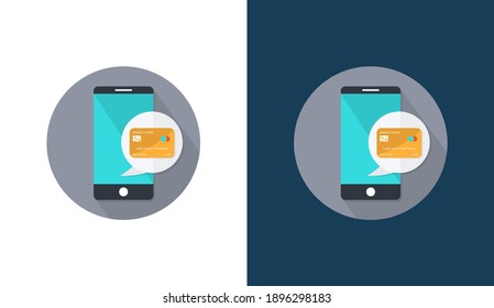 Online payment flat icon logo design vector template, Online Shop icon concepts, Creative design