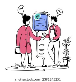 Online payment flat illustration in this graphic. technique is commonly used in infographics illustrations to make complex data more digestible visually appealing