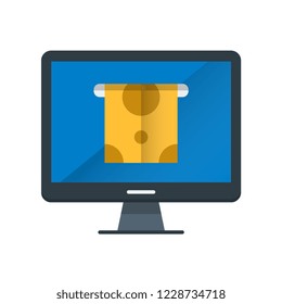 Online payment flat vector icon.