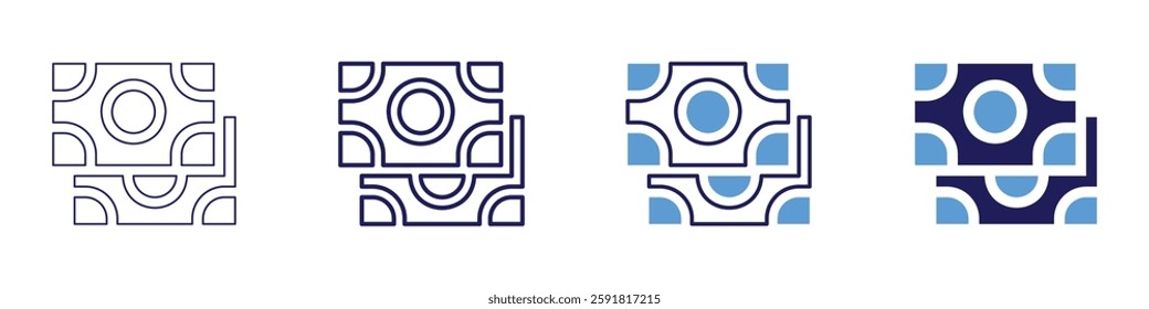 Online payment fraud detection icon in 4 different styles. Thin Line, Line, Bold Line, Duotone. Duotone style. Editable stroke.