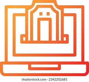 Icono de gradiente de pago en línea - Icono único, vector