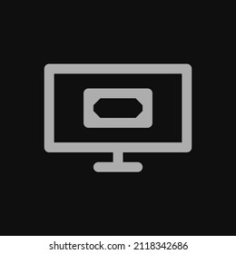 online payment icon with black background