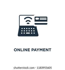 Online Payment Icon Black Filled Vector Stock Vector (Royalty Free ...