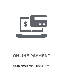 Online payment icon. Online payment design concept from  collection. Simple element vector illustration on white background.
