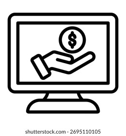 Elemento De Ícone De Pagamento Online Para Design