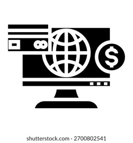 Elemento de icono de pago en línea para diseño
