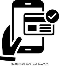 Online Payment Icon Glyph Vector Illustration