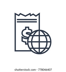 Online payment icon. Isolated online transfer and online payment icon line style. Premium quality vector symbol drawing concept for your logo web mobile app UI design.