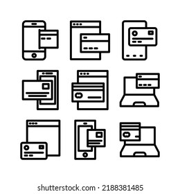 online payment icon or logo isolated sign symbol vector illustration - Collection of high quality black style vector icons

