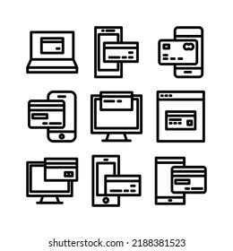 online payment icon or logo isolated sign symbol vector illustration - Collection of high quality black style vector icons
