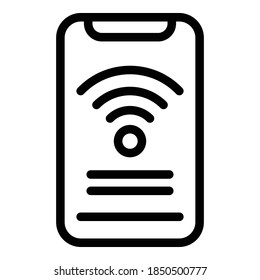 Online payment icon. Outline online payment vector icon for web design isolated on white background