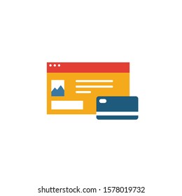 Online Payment icon set. Colored creative element from online marketing icons collection. Creative online payment icon for web and mobile design.