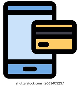 Icono de pago en línea. Ilustración vectorial.