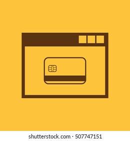 Online payment icon. vector design. Online payment symbol. web. graphic. JPG. AI. app. logo. object. flat. image. sign. eps. art. picture - stock vector