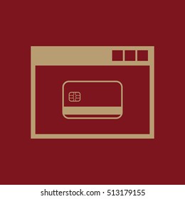 Online payment icon. vector design. Online payment symbol. web. graphic. JPG. AI. app. logo. object. flat. image. sign. eps. art. picture - stock vector