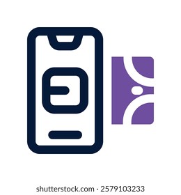 online payment icon. vector dual tone icon for your website, mobile, presentation, and logo design.