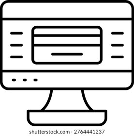Online Payment Icon Vector Element