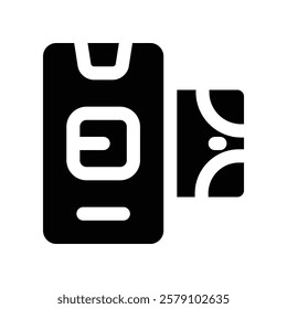online payment icon. vector glyph icon for your website, mobile, presentation, and logo design.