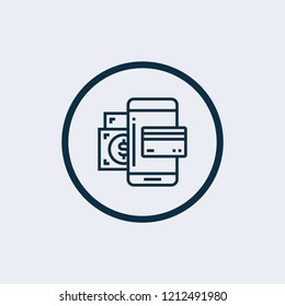 Online payment icon. Vector illustration