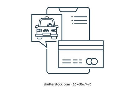 Icono de pago en línea ilustración vectorial.