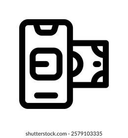 online payment icon. vector line icon for your website, mobile, presentation, and logo design.