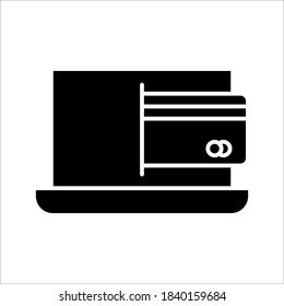 Online payment icon vector. Paying and banking symbol. E-commerce and banking icon vector. Linear style sign for mobile concept and web design. on white background