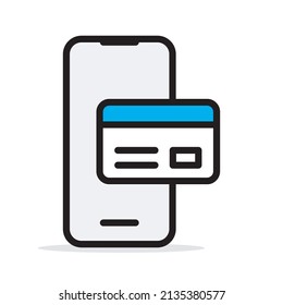 Online-Zahlungssymbol-Vektorgrafik. Zahlungs- und Banksymbol. E-Commerce und Banking Symbol Vektorgrafik. Lineares Design für mobiles Konzept und Webdesign.
