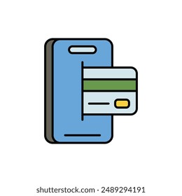 icono de pago en línea con fondo blanco Vector ilustración de stock